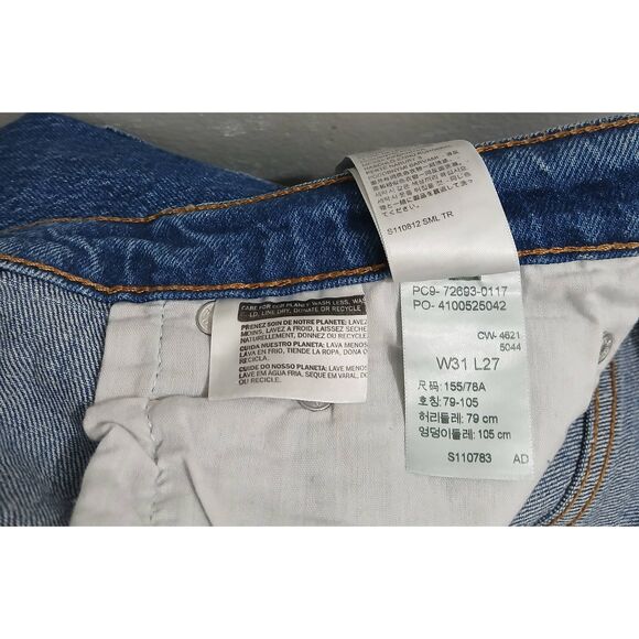 Levis womens size 31 ribcage straight jeans pants blue premium quality - Picture 7 of 9